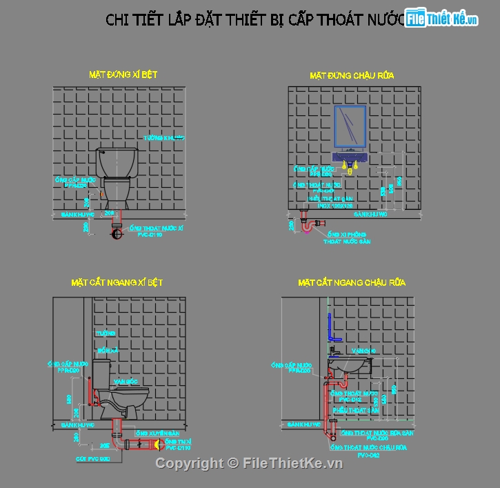 Autocad điện nước,Bản vẽ điện nước,Bản vẽ điện nước Villa 3 tầng,Thiết kế điện nước villa