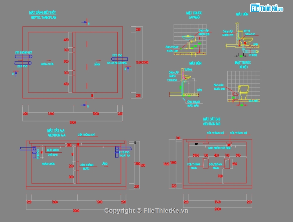 Autocad điện nước,Bản vẽ điện nước,Bản vẽ điện nước Villa 3 tầng,Thiết kế điện nước villa