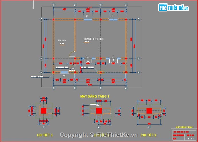 nhà văn hóa,nhà văn hóa thôn,Bản vẽ cad nhà văn hóa