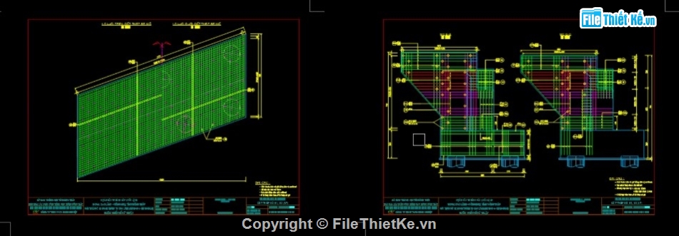 Bản vẽ mố cầu chéo góc,Bản vẽ mố cầu hình chữ U góc xiên,Bản vẽ mố chữ U lệch góc
