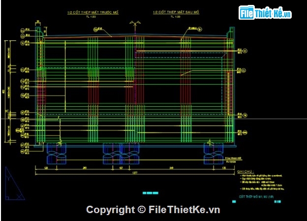 Bản vẽ 3D mố chữ U nghiêng trục,Bản vẽ AutoCAD mố chữ U cầu chéo,Bản vẽ mố BTCT chữ U chéo