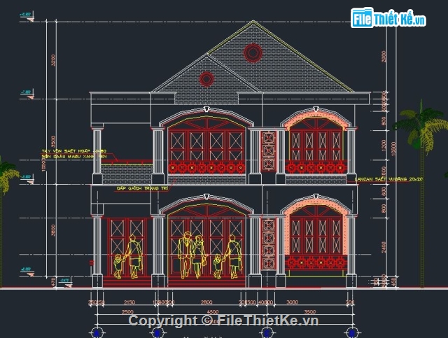 bản vẽ 2 tầng,bản vẽ biệt thự 2 tầng,2 tầng,biệt thự 2 tầng