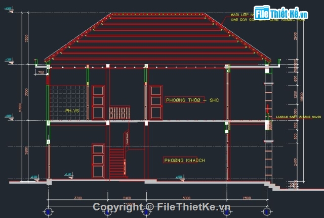 bản vẽ 2 tầng,bản vẽ biệt thự 2 tầng,2 tầng,biệt thự 2 tầng