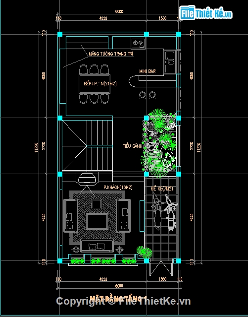 nhà phố 3 tầng,Bản vẽ nhà phố,Nhà 3 tầng,Nhà lô phố,nhà phố 6x11m