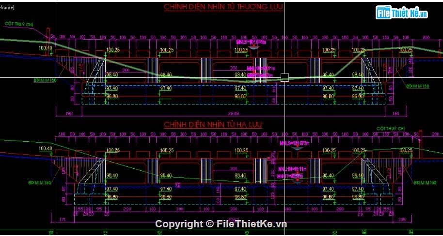 Bản vẽ cống hộp,bản vẽ ngầm tràn dạng cống hộp,file cad cống hộp
