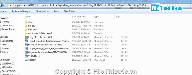 Bản vẽ Ngân hàng VietcomBank cao 9 tầng KT 30x21.5,bản vẽ thiết kế ngân hàng vietcombank cao 9 tầng,Bản vẽ cad ngân hàng vietcombank 9 tầng KT30x21.5m,Bản vẽ ngân hàng vietcombank