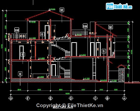 Bản vẽ thiết kế Nhà 3 tầng,Nhà 2 tầng,kiến trúc 3 tầng,Bản vẽ kiến trúc Nhà