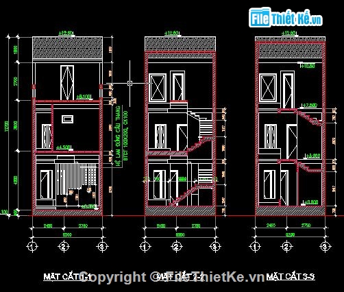 Bản vẽ thiết kế Nhà 3 tầng,Nhà 2 tầng,kiến trúc 3 tầng,Bản vẽ kiến trúc Nhà