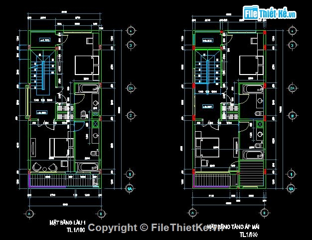 nhà 4 tầng,nhà 4 tầng 6x13.2m,nhà dân 4 tầng,file cad nhà ở 4 tầng,nhà phố 4 tầng