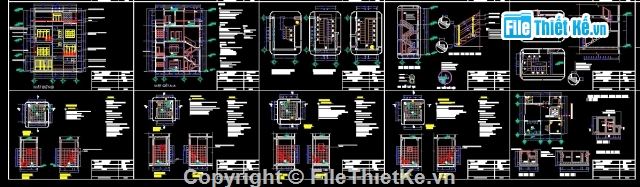 bản vẽ nhà 4 tầng,bản vẽ thiết kế nhà 4 tầng KT 9.6x10.1m,bản vẽ nhà 9.6x10.1m