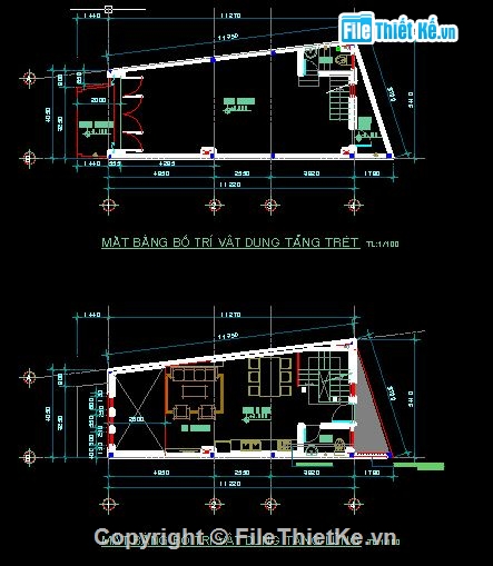 kiến trúc và kết cấu,kiến trúc 5 tầng,nhà 5 tầng,nhà xây trên đất méo,thiết kế nhà trên đất méo,bản vẽ nhà có đất méo