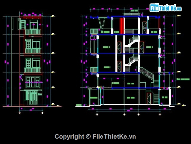 kiến trúc và kết cấu,kiến trúc 5 tầng,nhà 5 tầng,nhà xây trên đất méo,thiết kế nhà trên đất méo,bản vẽ nhà có đất méo