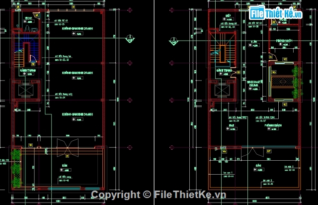 bản vẽ nhà 7 tầng,nhà diện tích 10 x 19.5m,kiến trúc nhà cao tầng,nhà ở kết hợp kinh doanh