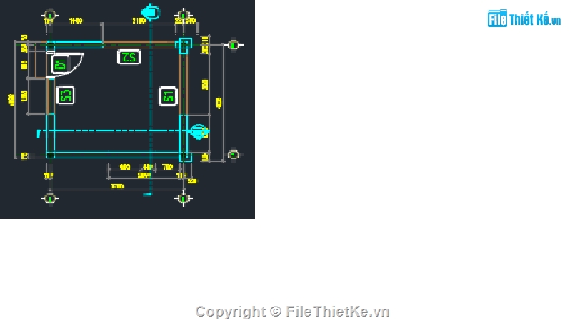 nhà bảo vệ,khu công nghiệp,Bản vẽ khu công nghiệp,nhà bảo vệ KT 4x4m