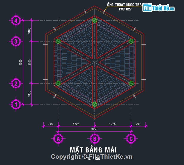 nhà bảo vệ,bản vẽ autocad nhà bảo vệ,bản vẽ nhà bảo vệ lục giác