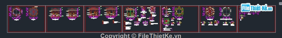 nhà bảo vệ,bản vẽ autocad nhà bảo vệ,bản vẽ nhà bảo vệ lục giác