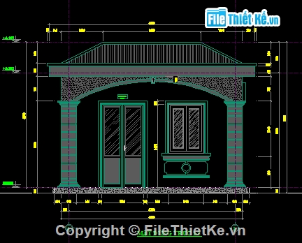 Nhà trực bảo vệ,nhà bảo vệ 3.11x5.2m,phòng bảo vệ,Bản vẽ nhà bảo vệ ngân hàng