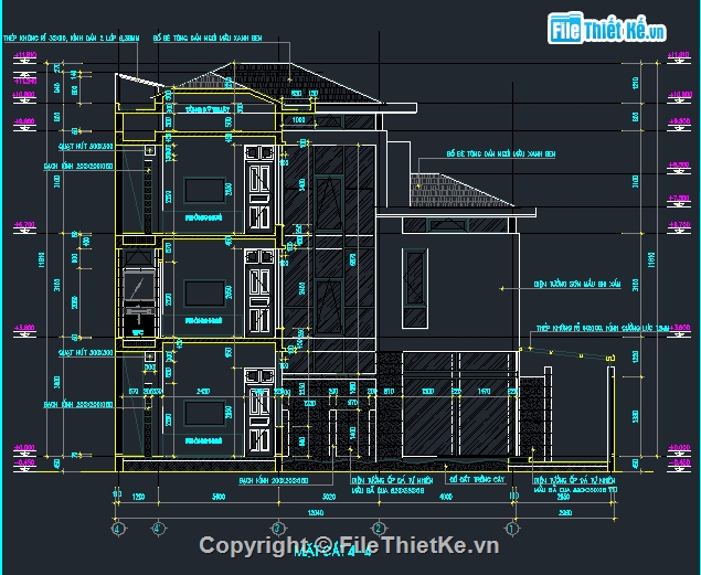 bản vẽ autocad biệt thự 3 tầng,bản vẽ cad biệt thự 3 tầng,mẫu biệt thự 3 tầng đẹp,Biệt thự 3 tầng 9.7x12m,Autocad biệt thự 3 tầng 9.7x12m