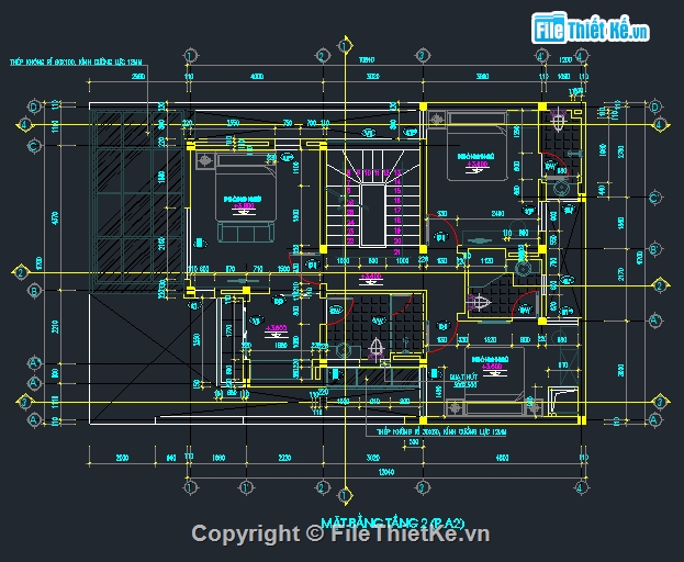 bản vẽ autocad biệt thự 3 tầng,bản vẽ cad biệt thự 3 tầng,mẫu biệt thự 3 tầng đẹp,Biệt thự 3 tầng 9.7x12m,Autocad biệt thự 3 tầng 9.7x12m