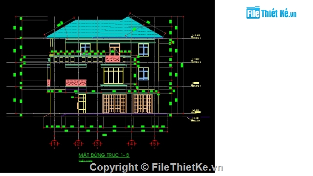 Bản vẽ,Biệt thự,Biệt thự song lập,nhà song lập,Bản vẽ biệt thự song lập,Biệt thự song lập 12.4 x14.2