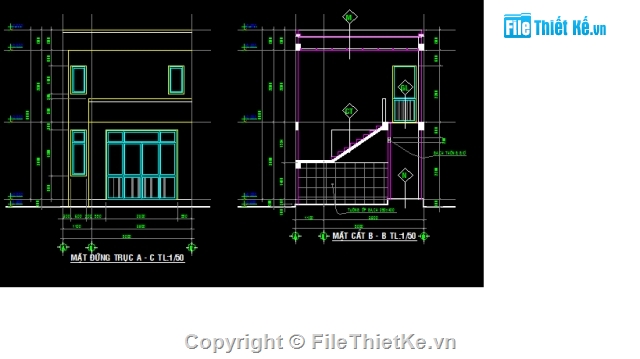 Bản vẽ,kiến trúc nhà,đầy đủ từ kiến trúc,nhà cấp 3 có gác,Bản vẽ kiến trúc nhà phố,kiến rúc