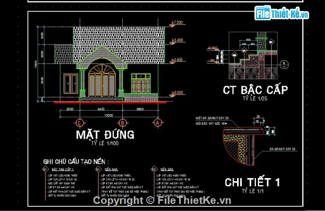 nhà cấp 4 đẹp,nhà cấp 4,nhà 3 phòng ngủ,Bản vẽ nhà cấp 4 đẹp 8x18m