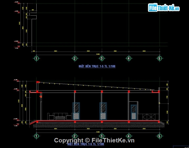 nhà cấp 4,nhà 1 tầng,Nhà cấp 4 kt 5x15m,nhà 1 tầng 5x15m