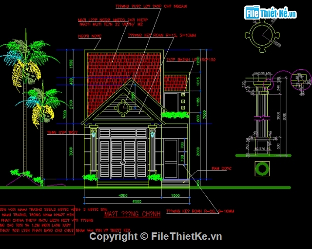 Nhà ở hiện đại,Nhà cấp 4,nhà dân kích thước 6 x 16.4m,full bản vẽ nhà 1 tầng