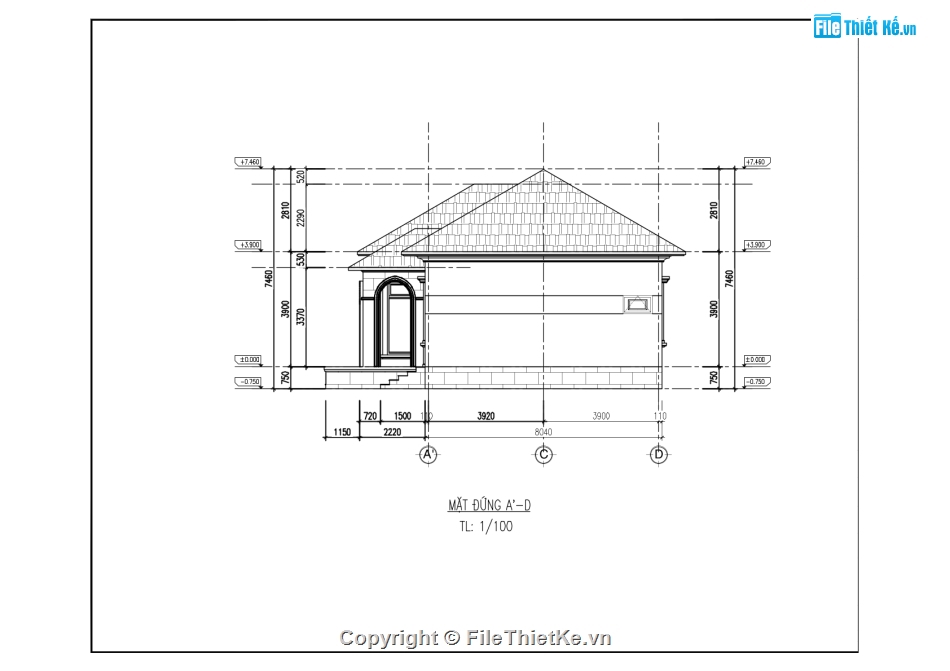 nhà cấp 4 đẹp,mẫu nhà cấp 4 đẹp,hồ sơ nhà cấp 4,nhà cấp 4 9.54x15.46m