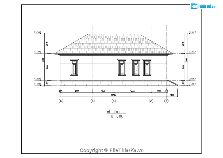 nhà cấp 4 đẹp,mẫu nhà cấp 4 đẹp,hồ sơ nhà cấp 4,nhà cấp 4 9.54x15.46m