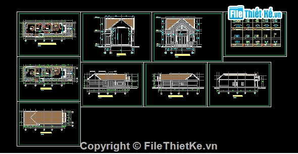 Bản vẽ,nhà cấp 4,kiến trúc nhà cấp 4,nhà mái thái,Nhà cấp 4 mái thái,kiến trúc nhà