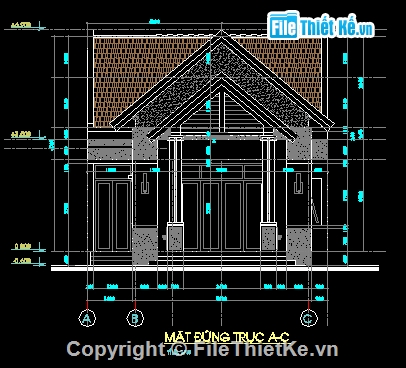 Bản vẽ,nhà cấp 4,kiến trúc nhà cấp 4,nhà mái thái,Nhà cấp 4 mái thái,kiến trúc nhà