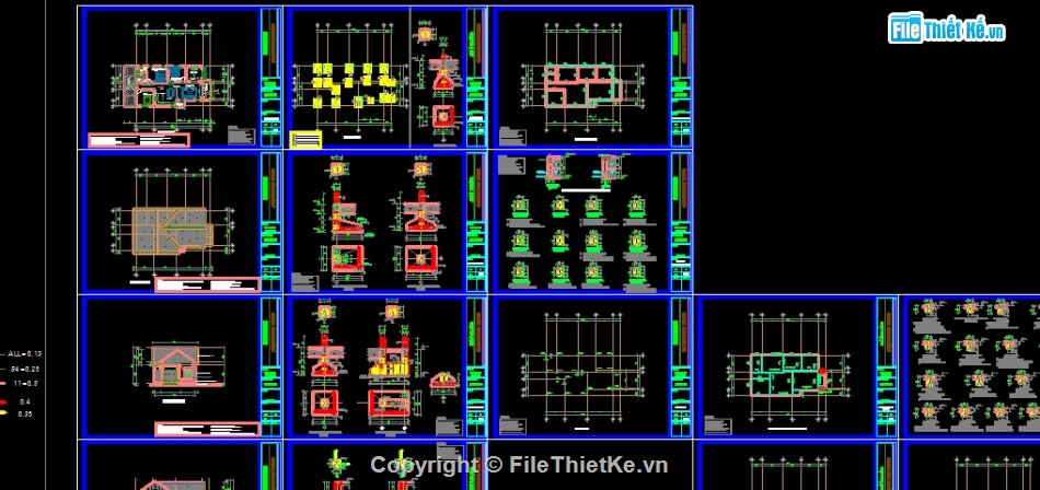 Bản vẽ nhà cấp 4,Bản vẽ nhà cấp 4 mái thái,nhà cấp 4 mái thái 9x17m,thiết kế nhà cấp 4