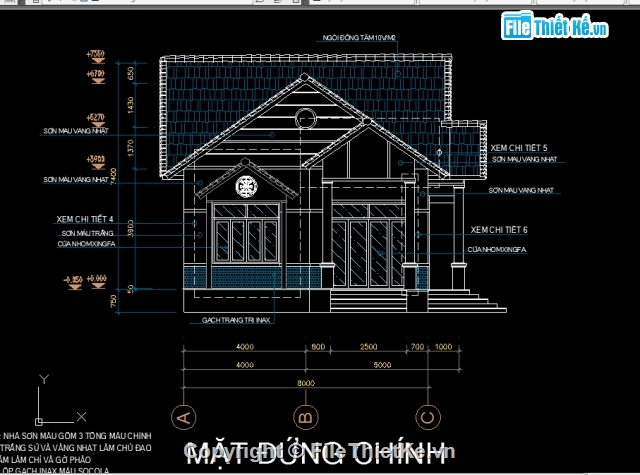 biệt thự 1 tầng,nhà cấp IV,Biệt thự vườn 1 tầng 8x16m,Biệt thự vườn 8x16m,nhà cấp IV 8x16m,mẫu nhà cấp 4 đep