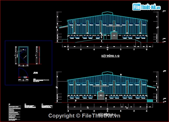 Bản vẽ nhà công nghiệp,nhà công nghiệp kích thước 65.4 x 35.8m,thiết kế nhà công nghiệp,mẫu nhà công nghiệp