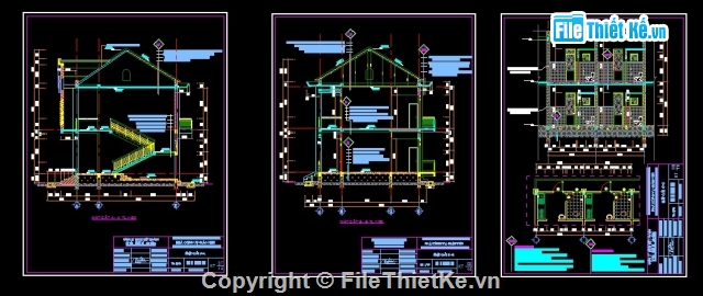 bản vẽ nhà công vụ 9x35m,bản vẽ nhà công vụ,file cad nhà công vụ
