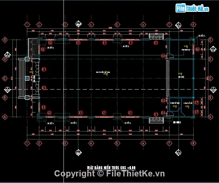 nhà đa năng trường THCS,nhà đa năng trường trung học,kiến trúc nhà đa năng,bản vẽ nhà đa năng