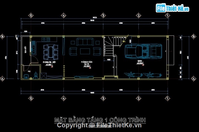 mẫu nhà 3 tầng,nhà kích thước 5 x 16m,nhà có phối cảnh 3D