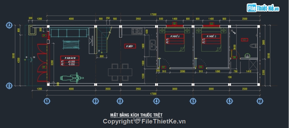 Bản vẽ nhà gác lửng 5x17,Bản vẽ nhà gác lửng,Bản vẽ nhà gác lửng đẹp