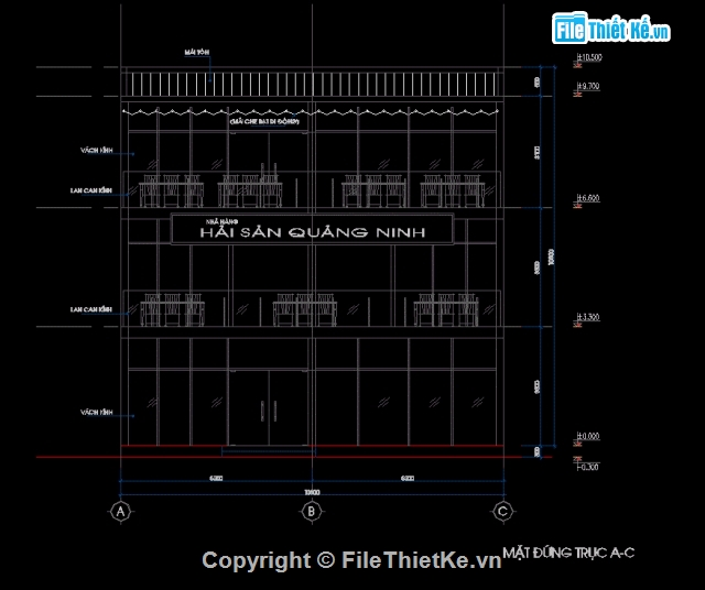 Bản vẽ nhà hàng ăn uống,Bản vẽ nhà hàng ăn uống bằng kết cấu thép,Bản vẽ nhà hàng ăn uống kích thước 10.6x14.1m,nhà ăn,nhà hàng