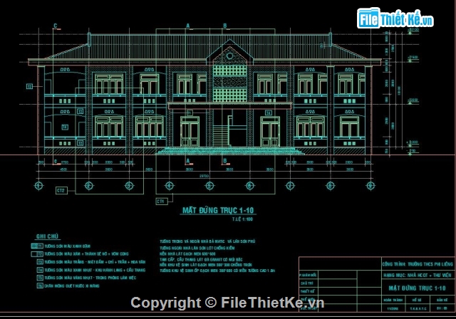 Thư viện 2 tầng 8x29.7m,nhà hành chính 2 tầng,Thư viện trường học,bản vẽ thư viện hành chính