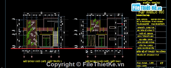 thiết kế quán cafe,bản vẽ quán cafe,thiết kế nhà