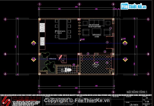 bản vẽ 3 tầng,nhà lô phố 3 tầng,nhà kích thước 6 x 8.6m