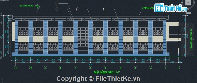 Thiết kế nhà lớp học 2 tầng 10 phòng,trường học 2 tầng 10 phòng,trường THCS,trường học,trường học  2 tầng