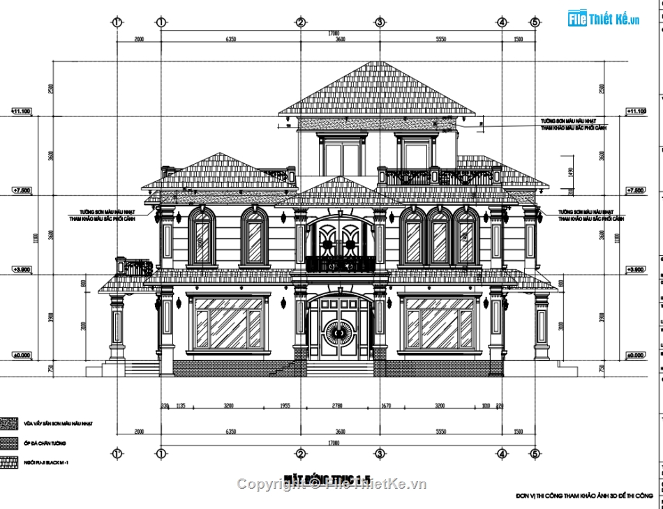 bản vẽ cad nhà 3 tầng,file cad nhà 3 tầng,bản vẽ nhà 3 tầng,filethietke nhà 3 tầng