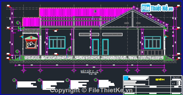 Bản vẽ nhà mái thái,Bản vẽ nhà mái thái tôn đẹp,Bản vẽ nhà mái thái đẹp