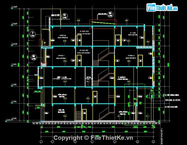 dự án Đông Đô Đại Phố,Bản vẽ nhà mẫu,bản vẽ nhà mẫu đông đô,nhà 4 tầng