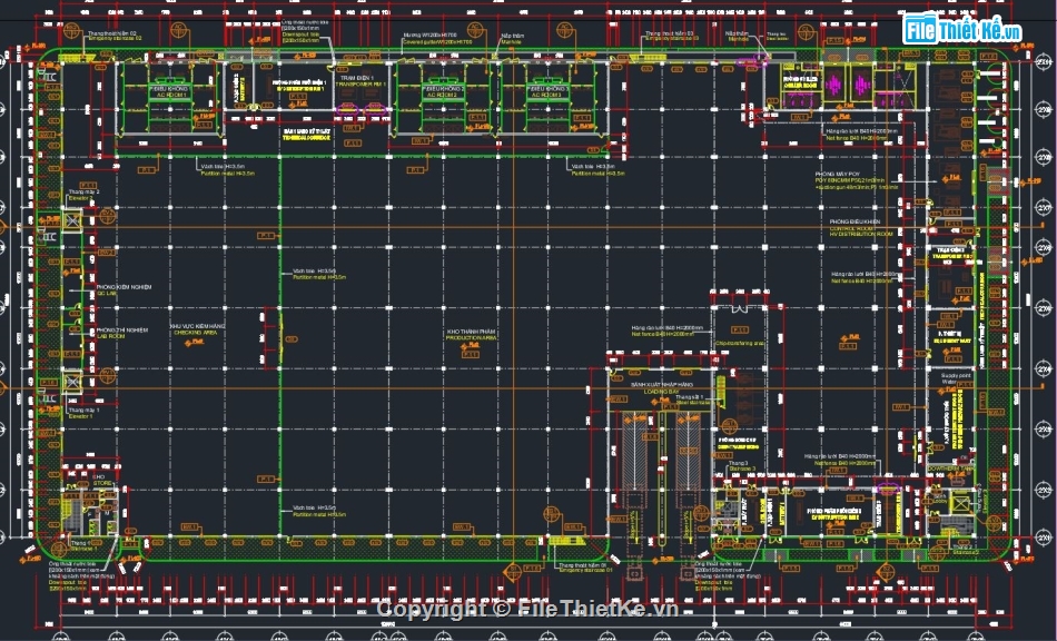 Nhà xưởng sản xuất,Nhà máy sợi,bản vẽ nhà máy sợi,thiết kế nhà máy sợi,File cad nhà máy sợi