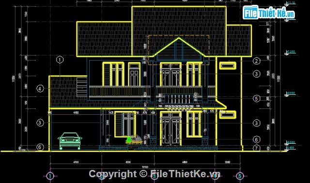 Nhà 2 tầng,kiến trúc 2 tầng,nhà ở 16x26m,kiến trúc nhà 2 tầng,kết cấu nhà 2 tầng