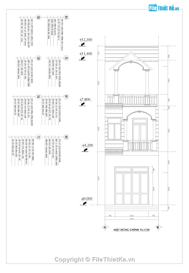 kiến trúc nhà ở,nhà 3 tầng,Bản vẽ nhà ở 3 tầng